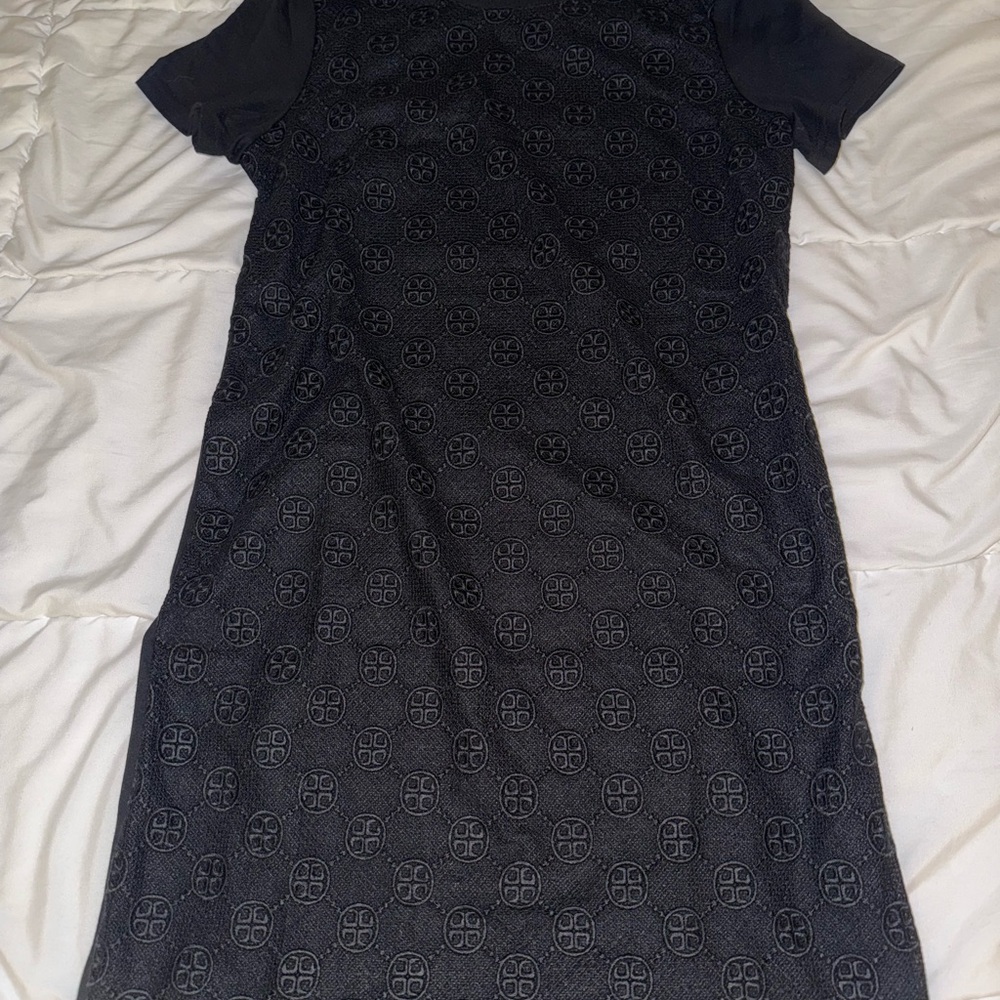 Tory Burch Black Raglan Sleeve Mini Dress